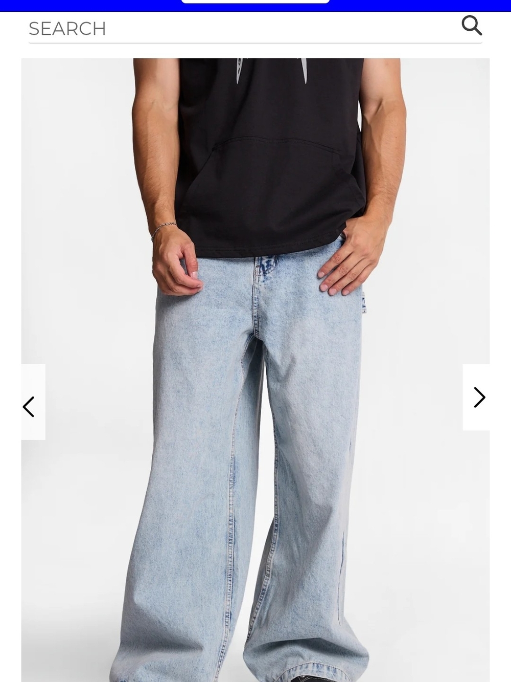 Bluenotes Relaxed Wide-Leg Jeans in Light Blue Wash